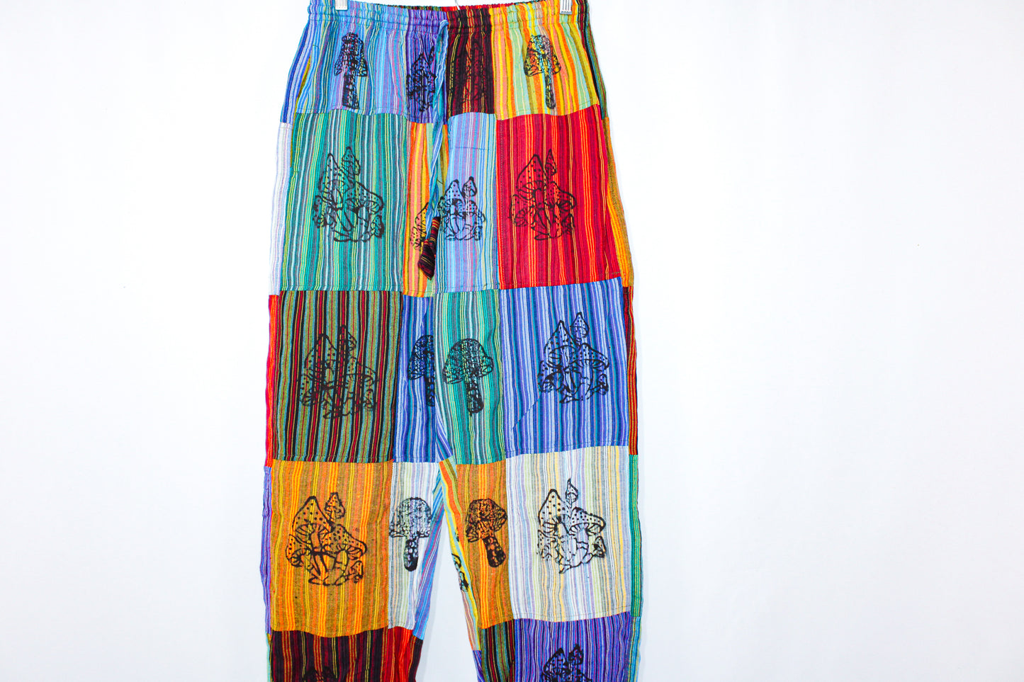 Psychedelic Shroom Striped Colorful Boho Pants