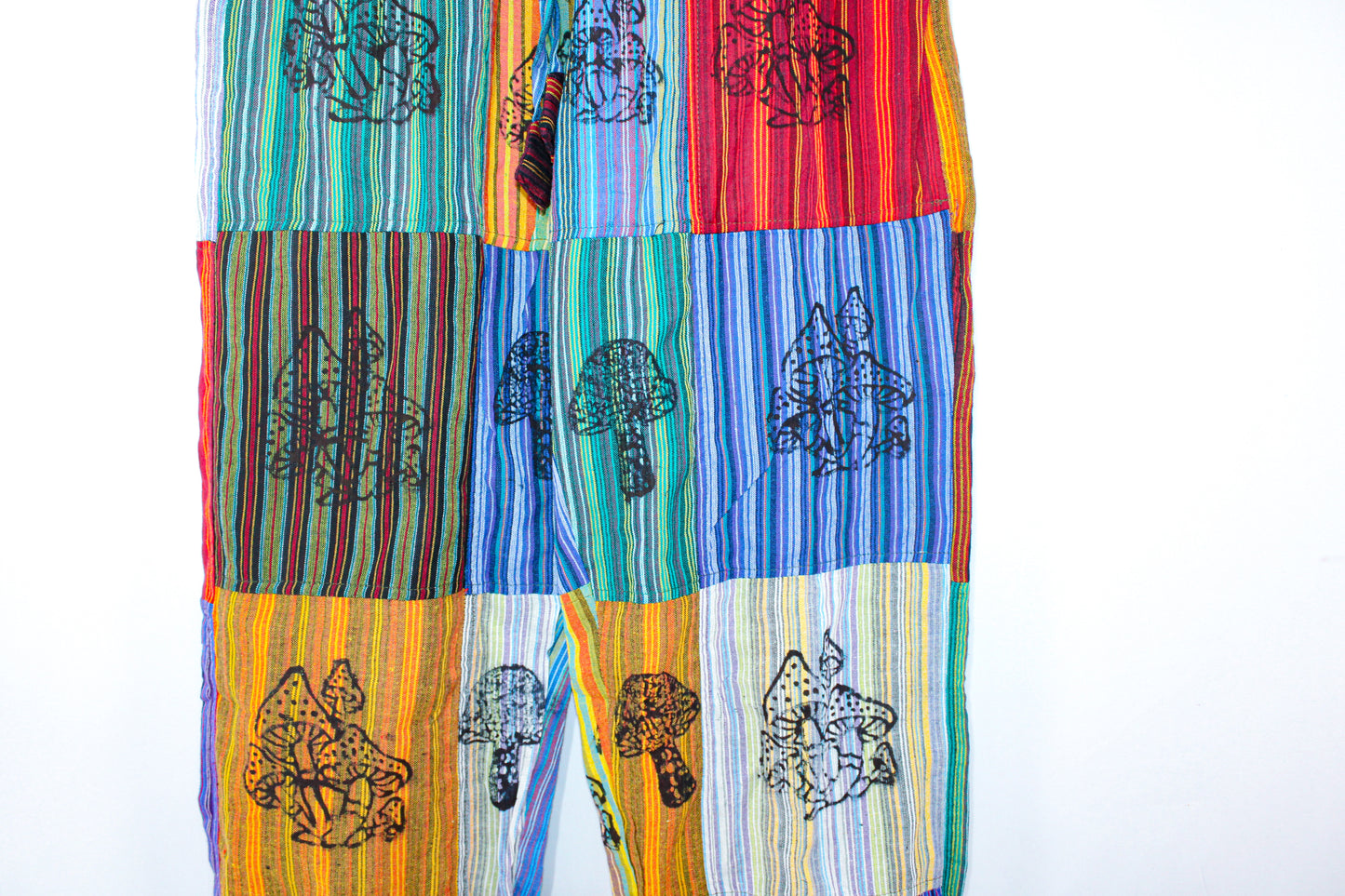 Psychedelic Shroom Striped Colorful Boho Pants