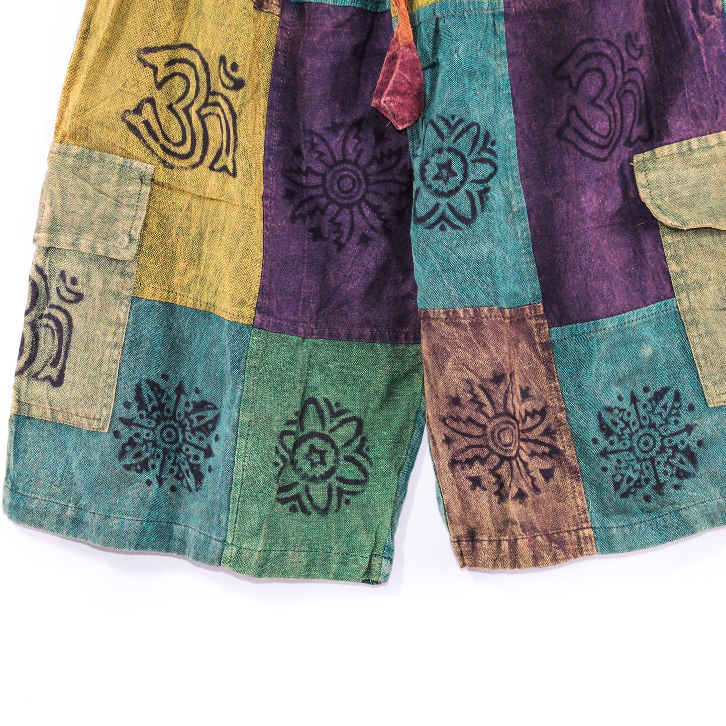 Beautiful boho patchwork hippie shorts unisex