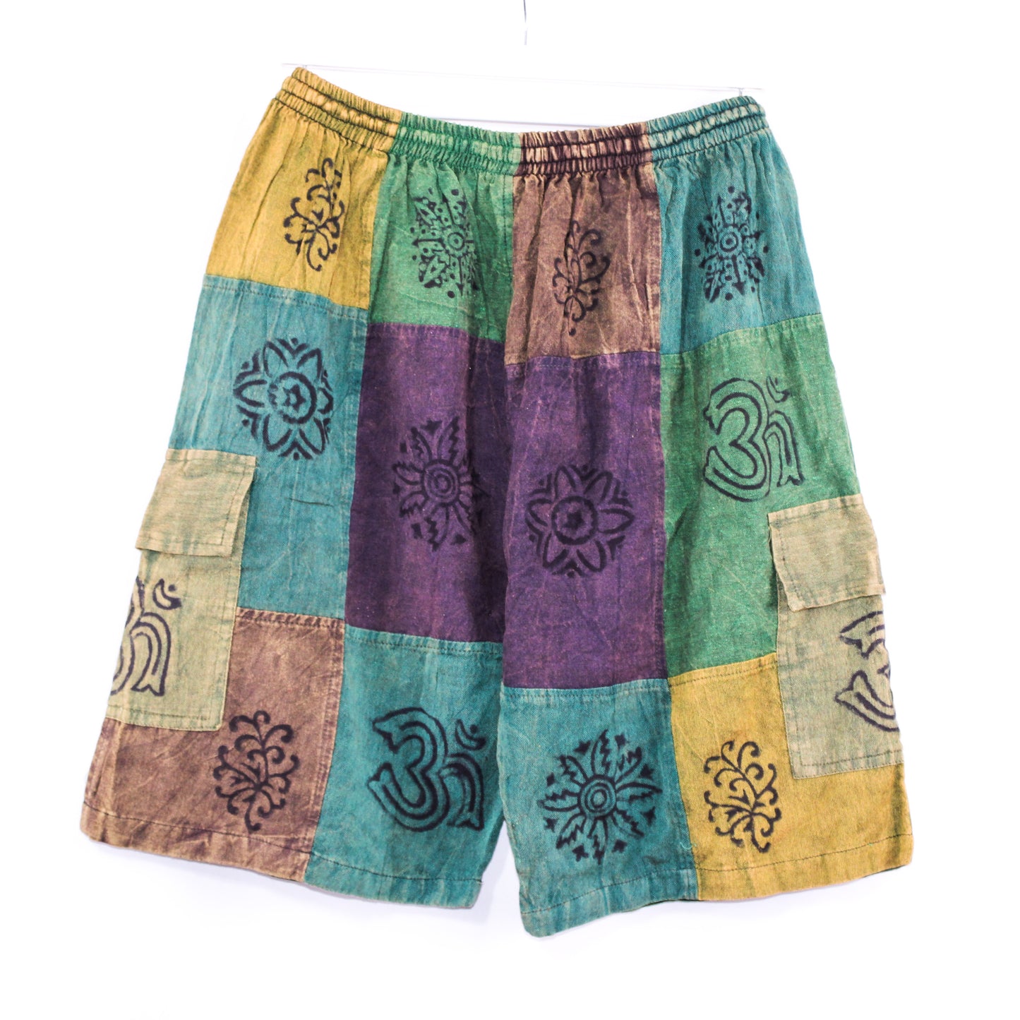 Beautiful boho patchwork hippie shorts unisex