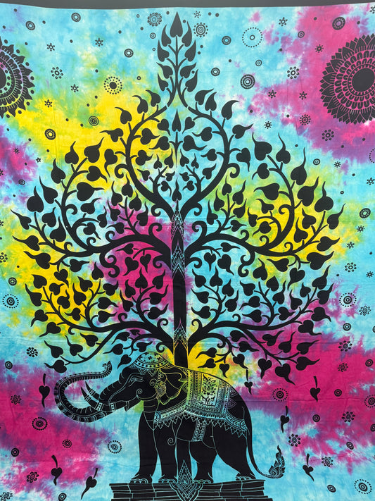 🌳 Vibrant Tree of Life Tapestry