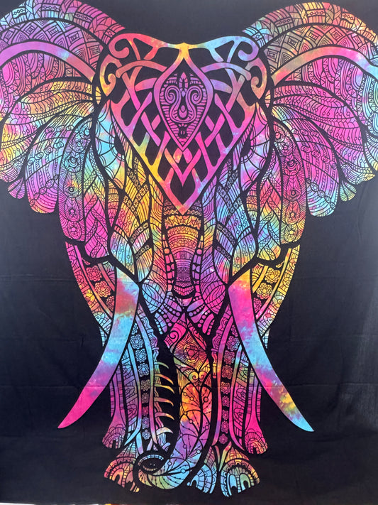 Mystic Elephant Tapestry Hand-Dyed