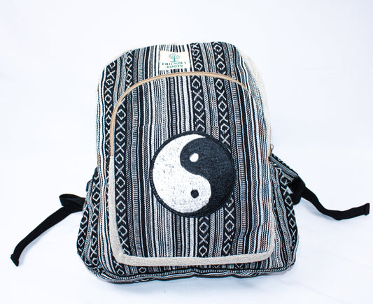 Embroidery Yin and yang hemp backpacks