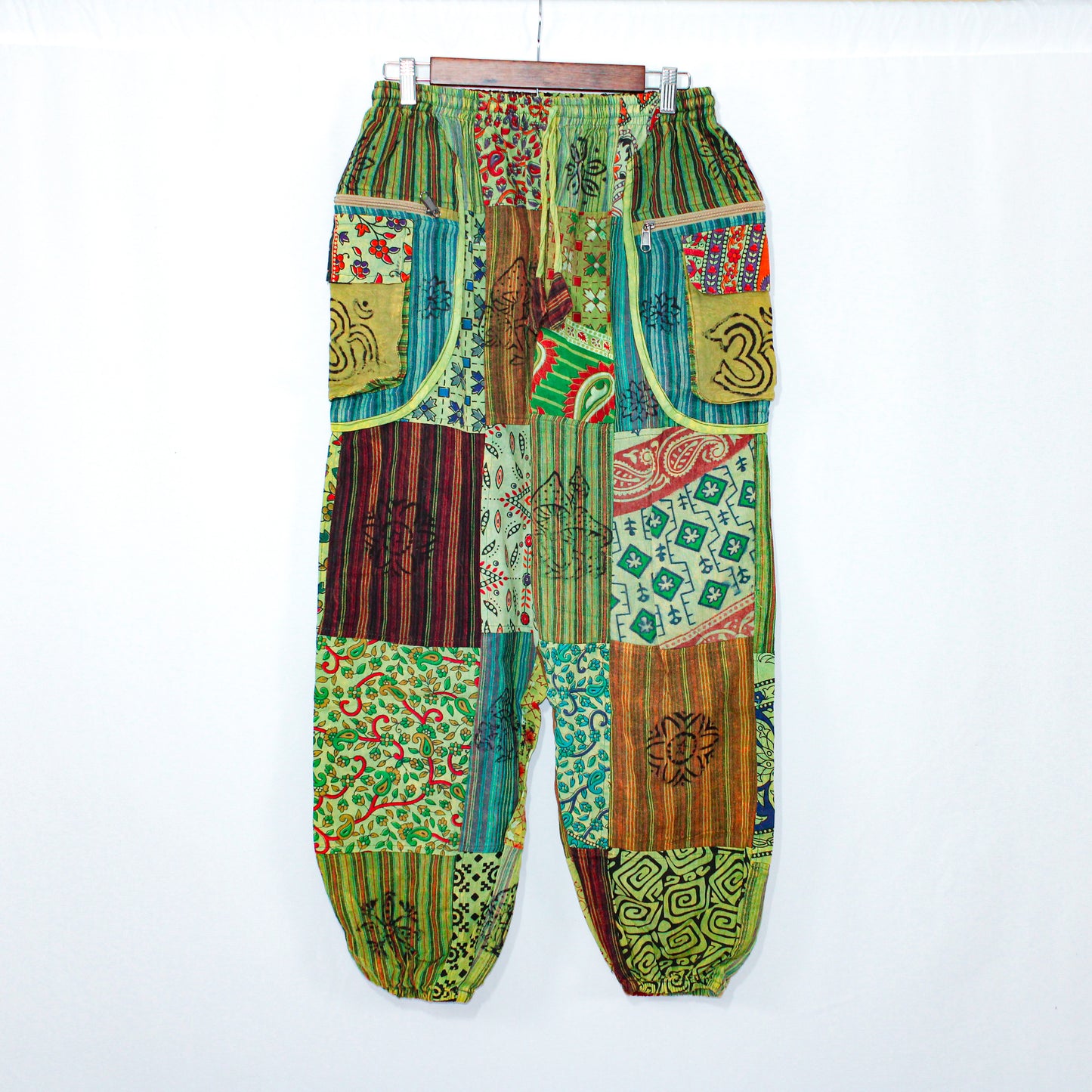 Bohemian Rhapsody Patchwork Pants in Three Earthy Tones