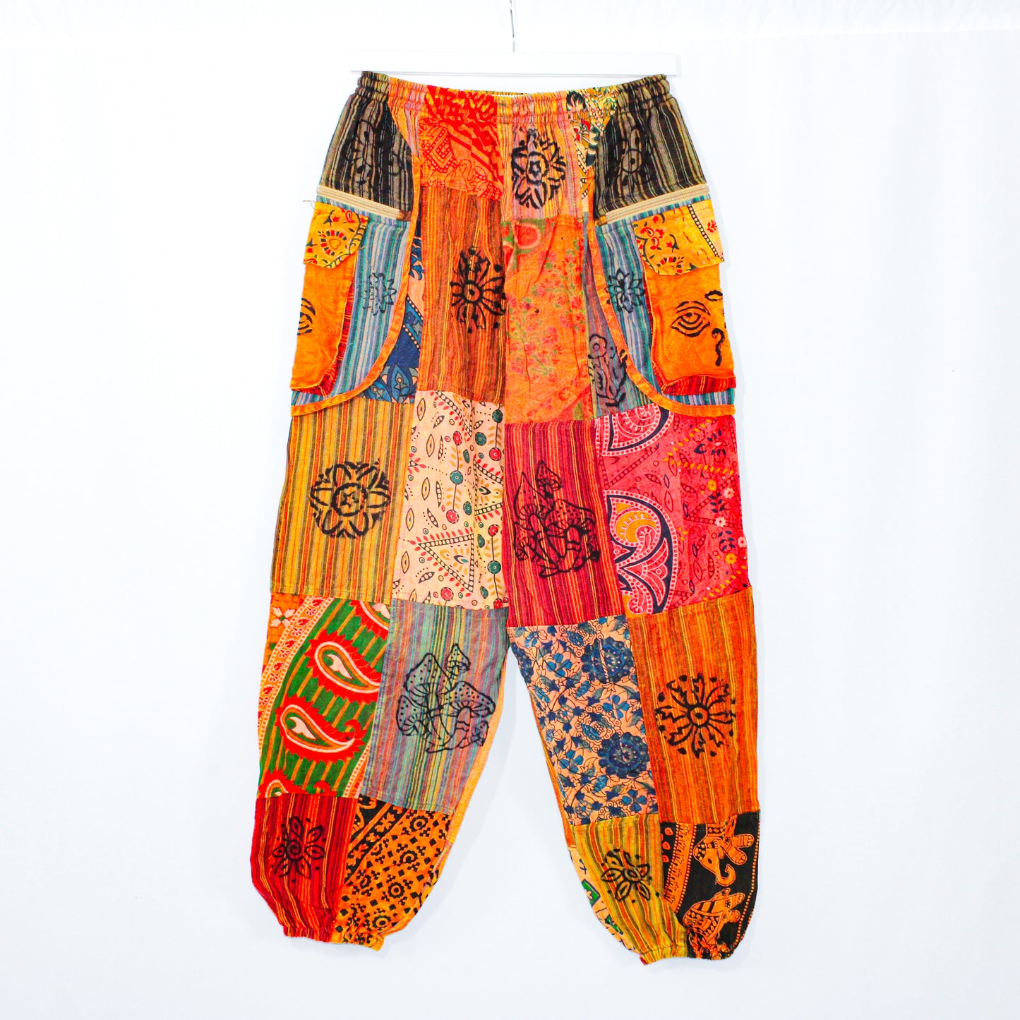 Bohemian Rhapsody Patchwork Pants in Three Earthy Tones