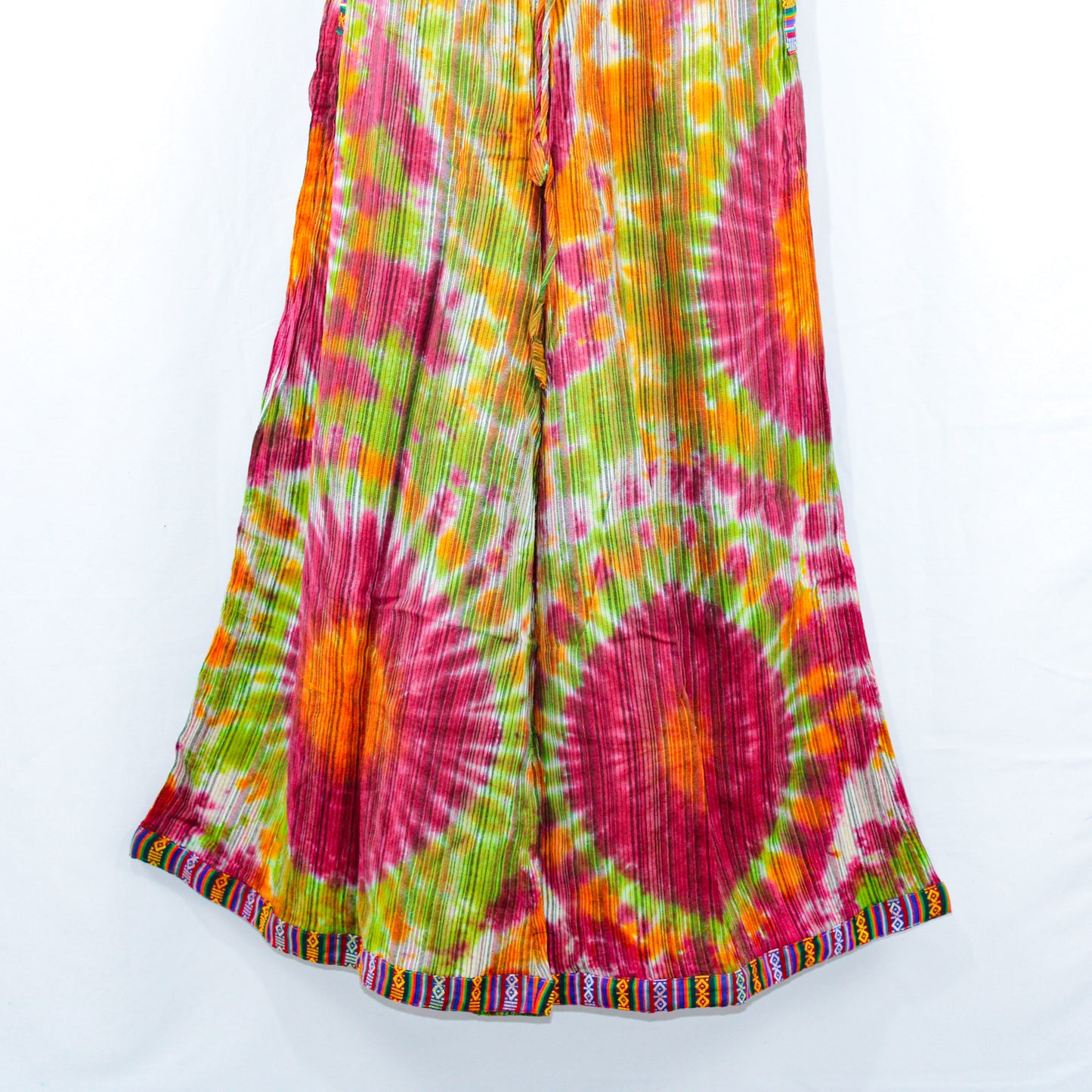 Green Forest Handcrafted Tie-Dye Palazzo Pants