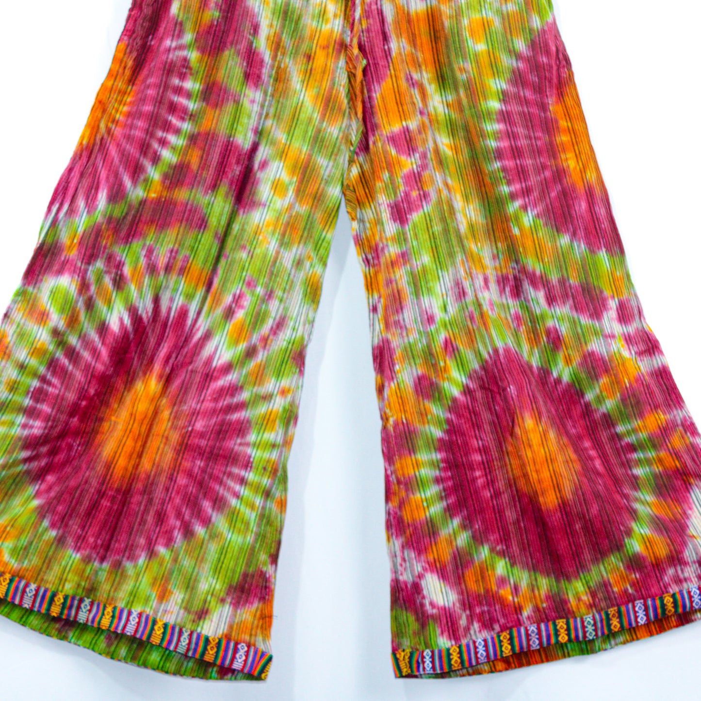 Green Forest Handcrafted Tie-Dye Palazzo Pants
