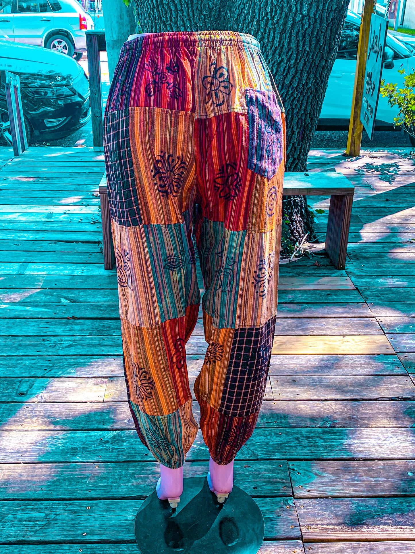 Boho hippie patchwork pants