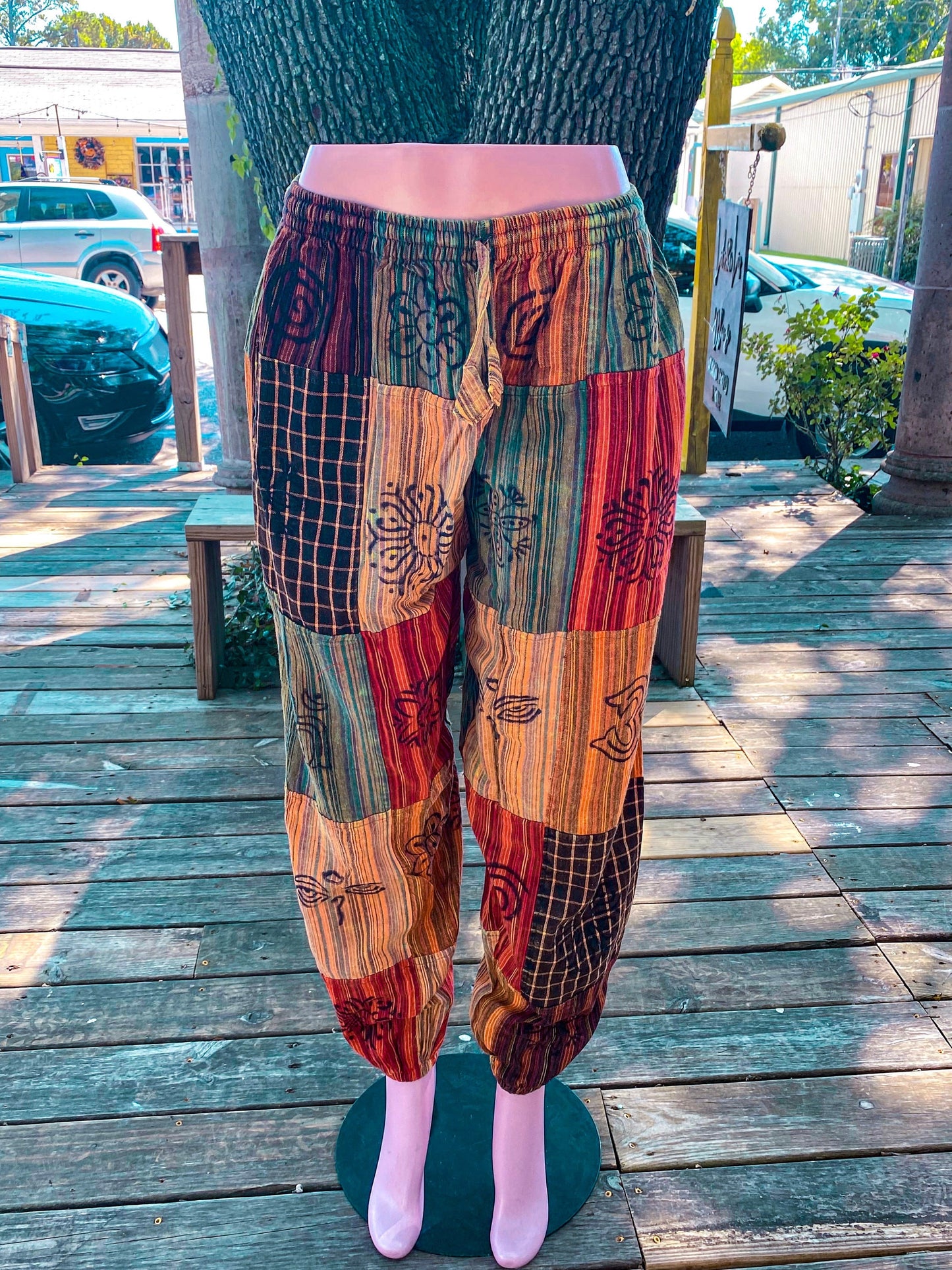 Boho hippie patchwork pants