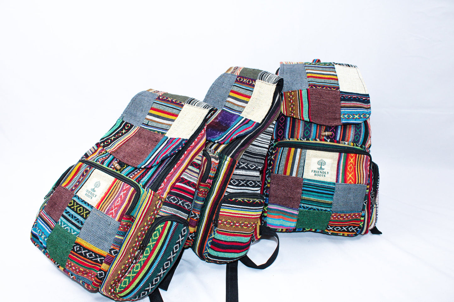 Beautiful patchwork backpack, hemp bags, boho hippie, festive backpack