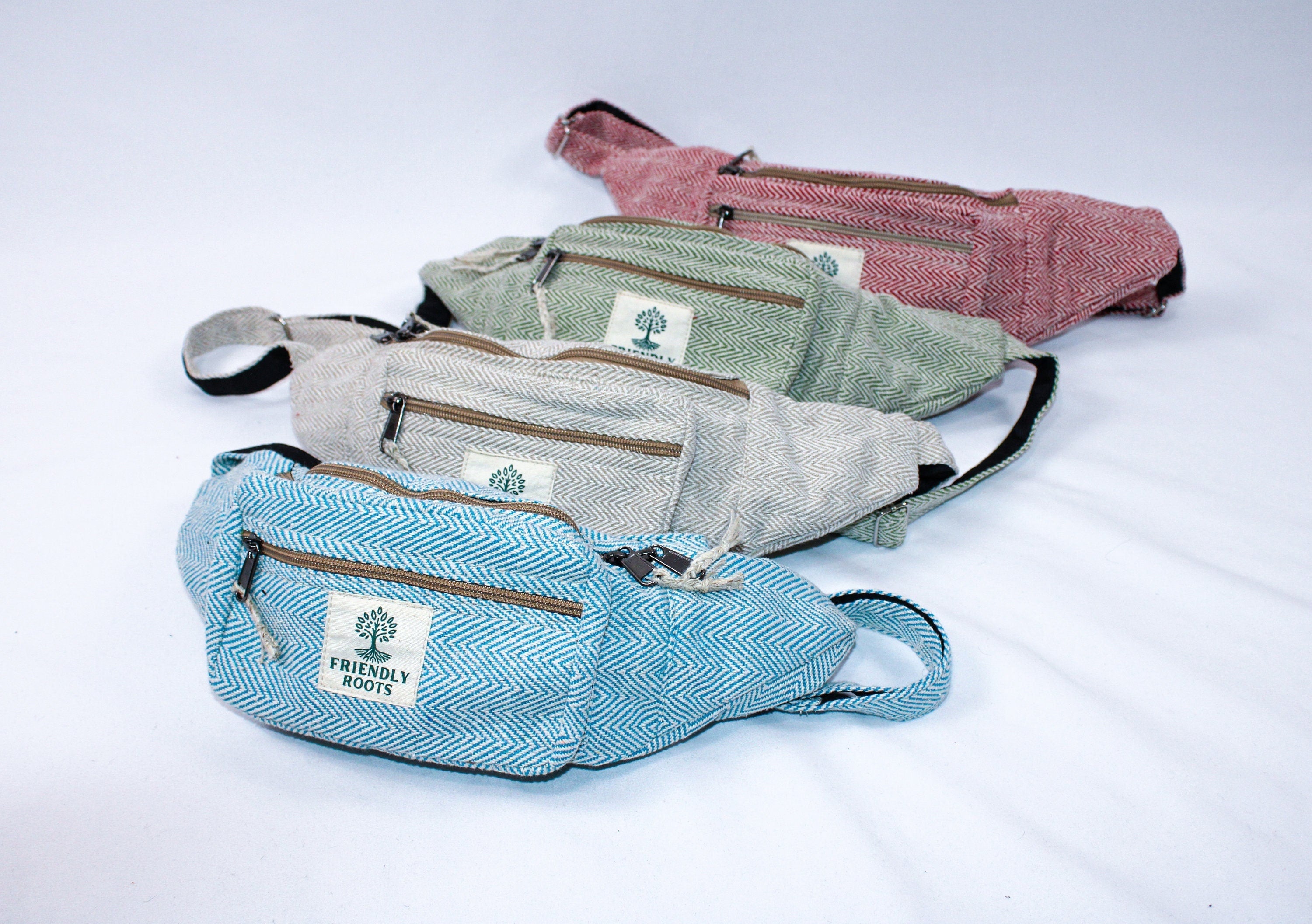 Handmade Eco Friendly Fanny Pack money belt Hemp Cotton Bum Bag Friendly Roots